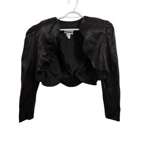 Vintage Dave & Johnny Cropped Bolero Topper Black Glam Punk NWT Dress Large